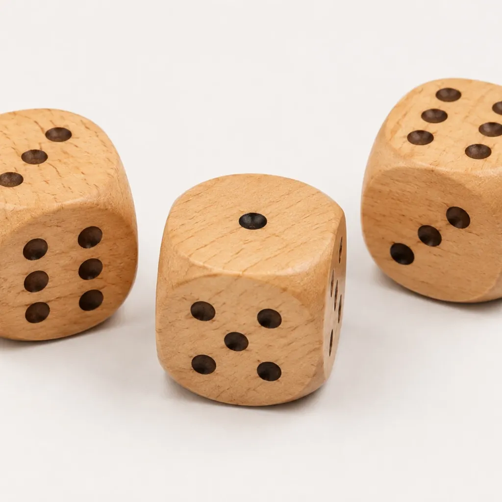 dés en bois 30mm
